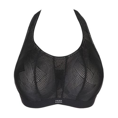 PrimaDonna Sport The Game Non Moulded Sports Bra In Black C-H Cup
