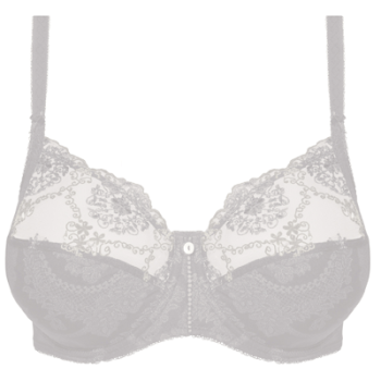 Empreinte Lilly Rose Underwire Full Cup Bra in White C-G Cup 