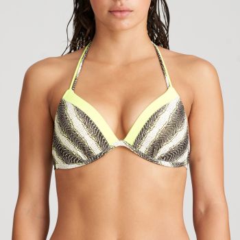 Marie Jo Swim Murcia Triangle Moulded Push Up Bikini Top in Yellow Flash XS-L