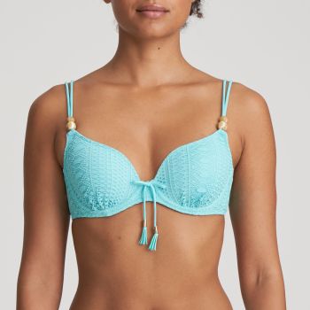 Marie Jo Swim Julia Moulded Heart Shaped Bikini Top in Aruba Blue A-F
