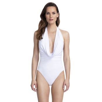 Gottex Cassiopeia Halter Neck swimsuit in White