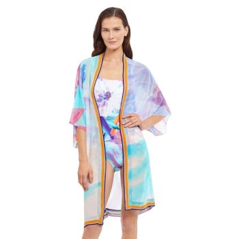 Gottex La Vie Est Belle Belted Kimono Cover up Dress