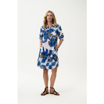 Oneseason Broome Middy Gilli Cotton Dress in Blue Flower