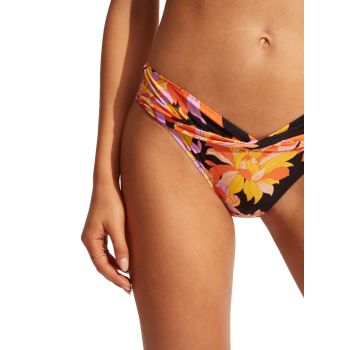 Seafolly Palm Springs Twist Band Hipster Brief in Black