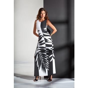 Roidal Black & White Duna Maxi Dress