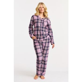 Damella Flannel Pajamas in Light Heather