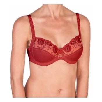 Felina Conturelle Provence Underwired non moulded Balcony Bra in Tango Red