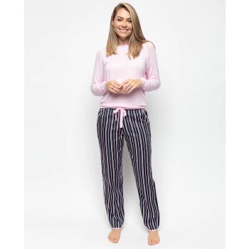 Cyberjammies Estelle Slouch Jersey Top and Printed Stripe Pyjama Set