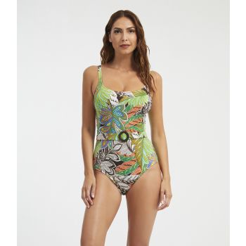 Nuria Ferrer Botanic Scoop Neck Belted Swimsuit