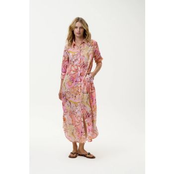 Oneseason Muscat Daisy Cotton Dress in Multi Swirl