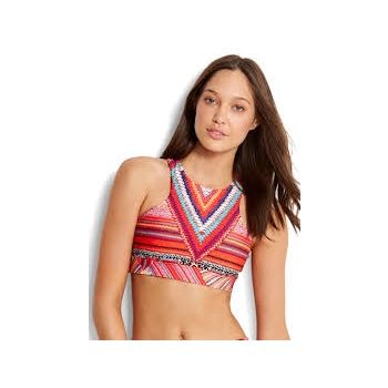 Seafolly Desert Tribe Crop Top in Flame