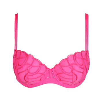 Marie Jo Heleen Padded Balcony Bra in Hollywood Pink B To E Cup