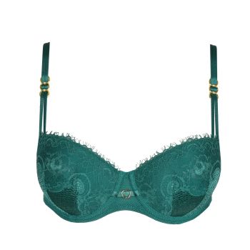 Marie Jo Junoo Padded Balcony Bra in Jasper Green B To F Cup