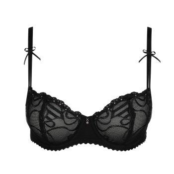 Marie Jo Noova Balcony Bra Vertical Seam in Black B To F Cup