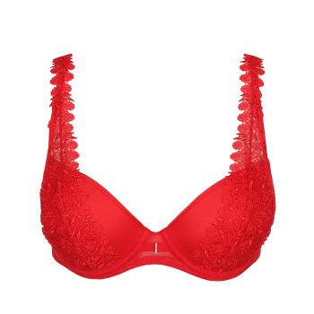Marie Jo Danae Padded Plunge Bra in Red B To F Cup