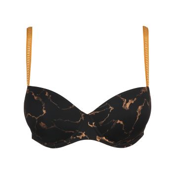 Marie Jo L'Aventure Colin Padded Balcony Bra in Marble Black B To E Cup