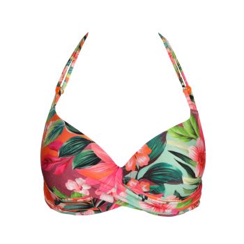 Marie Jo Swim Norma Jeanne Padded Plunge Bikini Top in Tropical Sunset A To E Cup