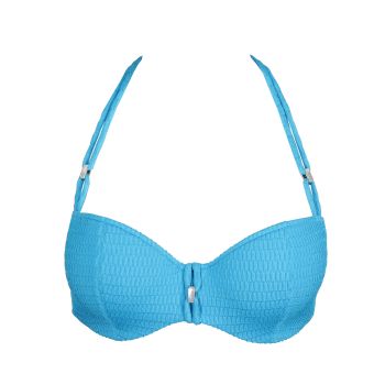 Marie Jo Swim Cherilyn Padded Balcony Bikini Top in Sea Breeze B To E Cup