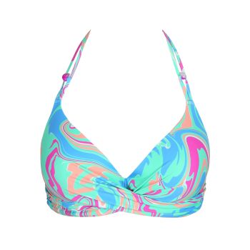 Marie Jo Swim Arubani Padded Plunge Bikini Top in Ocean Swirl A To E Cup