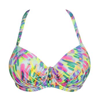 Primadonna Swim Douala Padded Balcony Bikini Top in Impressionist Summer C To G Cup