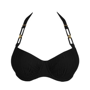 PrimaDonna Swim Kiruna Padded Balcony Bikini Top in Black B To H Cup