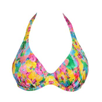 PrimaDonna Swim Ubud Half Padded Plunge Bikini Top in Sun Glow C To G Cup