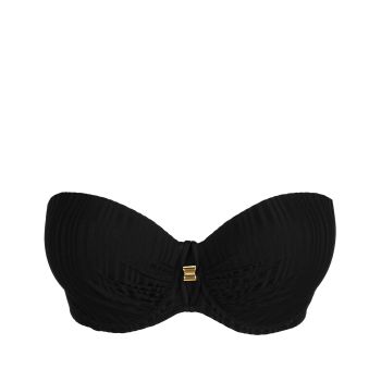PrimaDonna Swim Kiruna Padded Strapless Bikini Top in Black C To G Cup