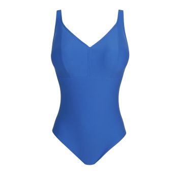 PrimaDonna Swim Aswan Plunge Swimsuit Wireless in Delphinium Cheer Blue C To G Cup