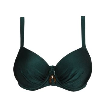 PrimaDonna Swim Mangalore Full Cup Bikini Top in Jewel Green B To I Cup