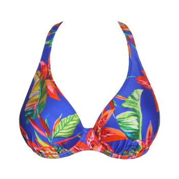 PrimaDonna Swim Latakia Half Padded Plunge Bikini Top in Tropical Rainforest C To G Cup