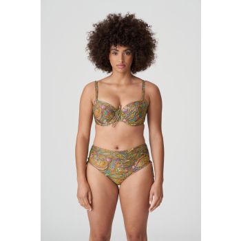 PrimaDonna Swim Sakarun Padded Balcony Bikini Top in Sunny Paisley 32E and Medium Brief
