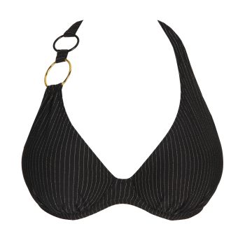 PrimaDonna Swim Solta Half Padded Plunge Bikini Top in Black C To G Cup