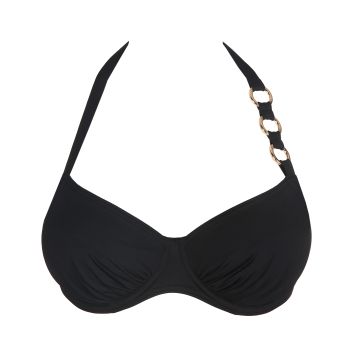 PrimaDonna Swim Damietta Full Cup Bikini Top in Black C To H Cup