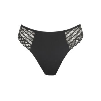Primadonna Twist Twist Side Thong in Charcoal 