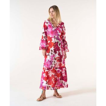 Oneseason Flamenco Cotton Long Indi in Pink