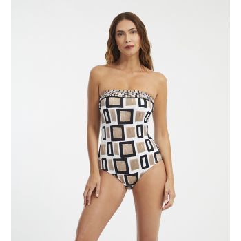 Nuria Ferrer Geo Banador Bandeau Swimsuit