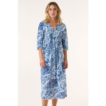 Oneseason Hydra Long Poppy Dress in Navy