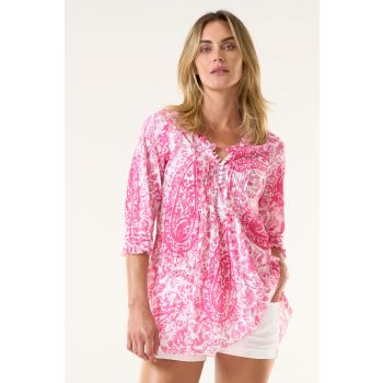 Oneseason Hydra Cotton Poppy Top in PInk 