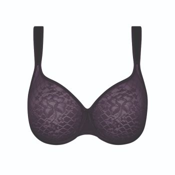 Empreinte Melody Underwired Non Moulded Full Cup Seamless Bra In Burgundy