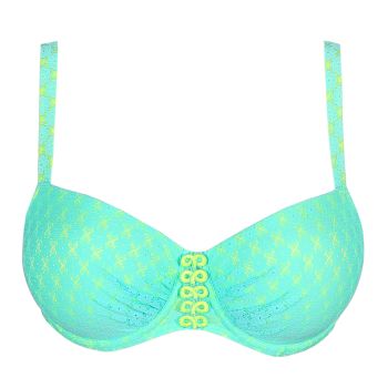 PrimaDonna Swim Rimatara Balcony Moulded Bikini Top in Aruba Blue C-H