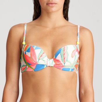 Marie Jo Swim Tarifa Moulded Deep Plunge Bikini Top in Tropical Blossom A-F