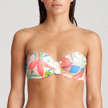 Marie Jo Swim Tarifa Moulded Strapless Bikini Top in Tropical Blossom B-E