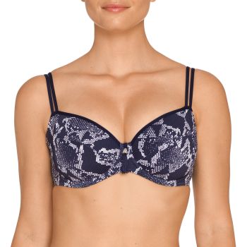 PrimaDonna Swim Kala Wired Non Moulded Full Cup Bikini Top in Water Blue C-H Cup