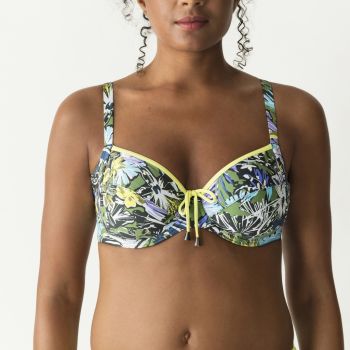 PrimaDonna Swim Pacific Beach Non Moulded Full Cup wire Bikini Top in Surf Girl