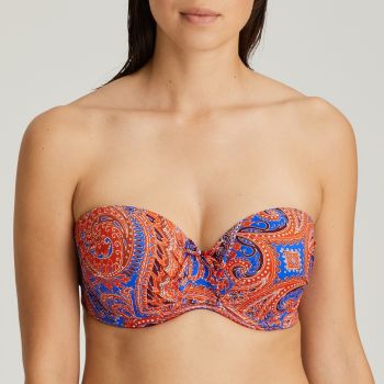 PrimaDonna Swim Casablanca Strapless Bikini Top In Blue Spice C-G Cup