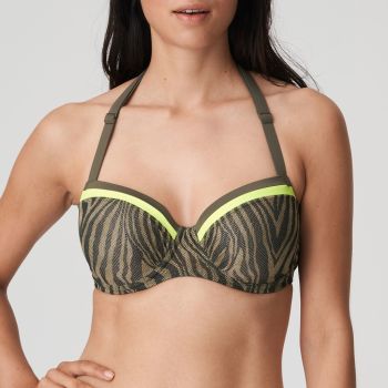PrimaDonna Swim Atuona Balcony Padded Bikini Top in Fluo Jungle size C-G