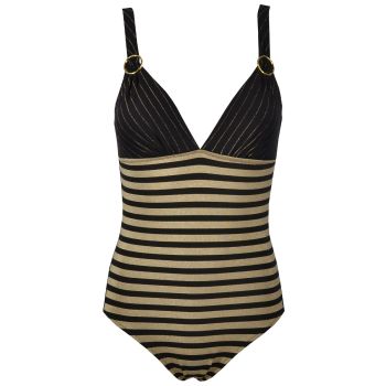 Red Point Reka V Neck Swimsuit in Black