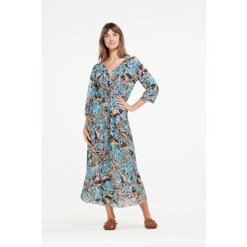 Oneseason Lombok Blue Cotton Long Poppy Dress
