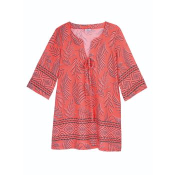 Tessy by Roidal Martinica Tamis kaftan in Coral