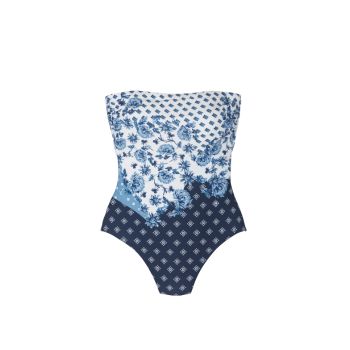 Tessy Indiano Andy Bandeau Swimsuit in Navy